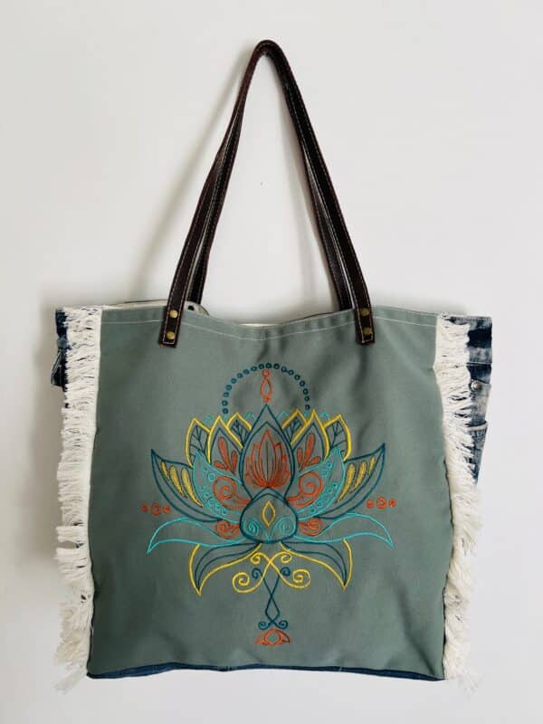 Sac en toile et jean recyclé