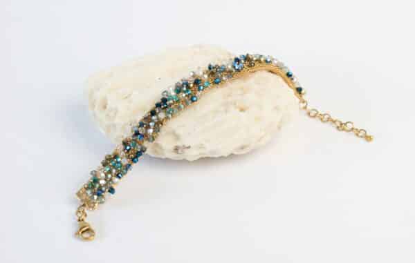 Bracelet Costa simple or/bleu – Image 3