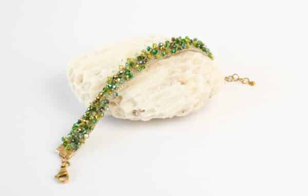 Bracelet Costa simple argent/vert - Image 2