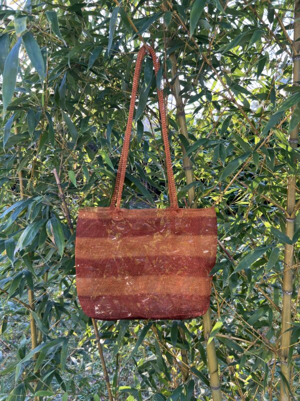 Sac cabas cuivre orange/chocolat – Image 2